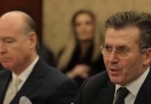 Në Shqipëri nën akuzë për vrasje, por ama, Fatmir Mediu në Forumin e Sigurisë në Uashington jep leksione globale: Të ndahet barra brenda NATO-s