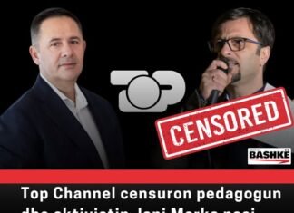 Top Channel censuron pedagogun dhe aktivistin Jani Marka pasi përmëndi oligarkun Samir Mane