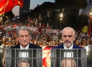 100 000 qytetarë mbushin rrugët e Tiranës, kërkojnë arrestimin e Edi Ramës dhe Sali Berishës…