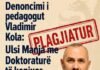 Denoncimi i pedagogut Vladimir Kola: Ulsi Manja me Doktoraturë të kopjuar
