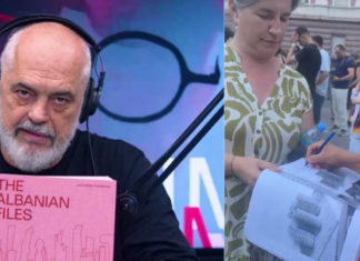 Qytetarët siç edhe paralajmëruan janë mbledhur para SPAK ku do të dorëzojnë librin “Albanian Files” i firmosur nga protestuesit në shesh.