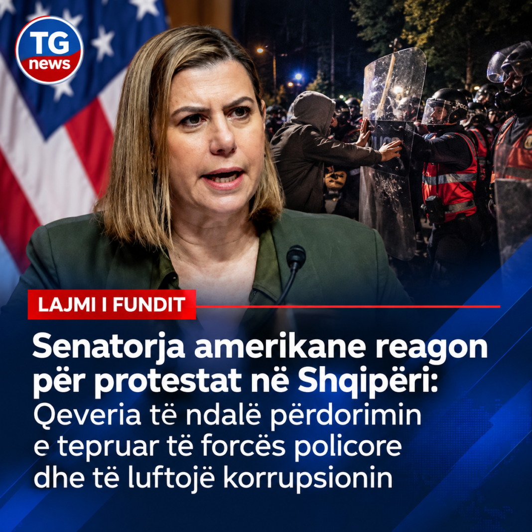 US-Senatorin-vor-Protestkulisse