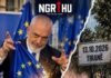 Protesta po prek vijën e kuqe, vija e kuqe është Shqipëria